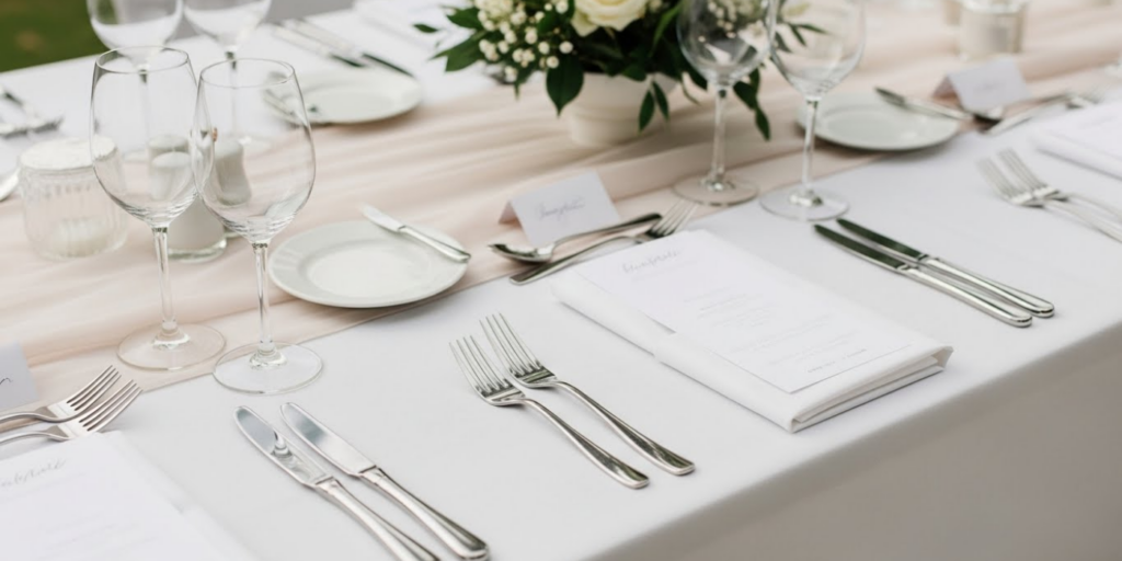 Escolha dos Elementos Básicos_ Toalha, Louça e Talheres